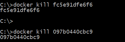 docker kill