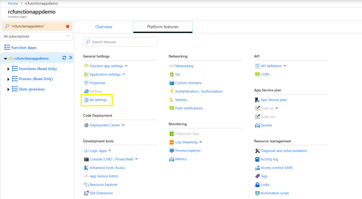 Azure Function App Dep Center
